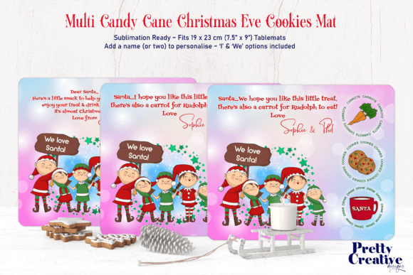 Candy Cane Cookies Mat: Festive Illustrations