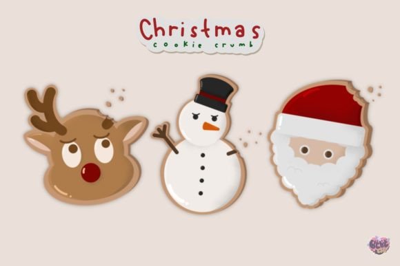Christmas Cookie Crumb: Festive Illustrations for Design