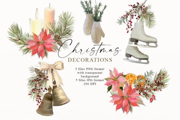 Christmas Decorations Clipart: Festive Illustrations