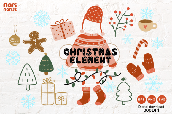 Cute Doodle Christmas SVG: Fresh Illustrations