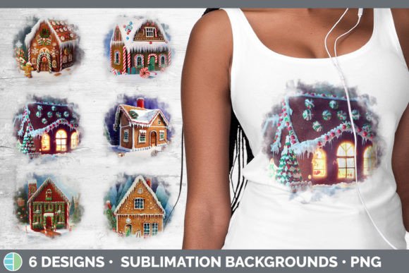 Gingerbread Christmas Background Grung: Festive Illustrations