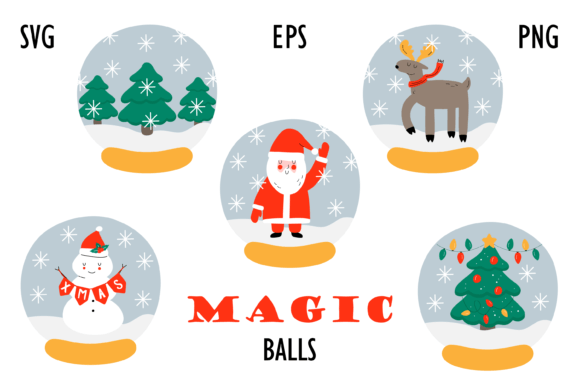 Magic Christmas Balls Svg: Festive Illustrations