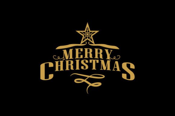 Merry Christmas Word Typography Design Review