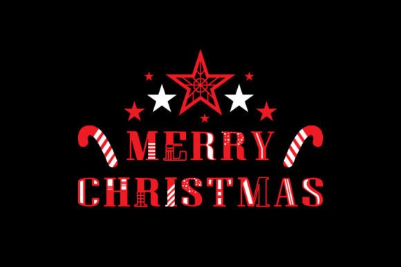 Merry Christmas Word Typography Vector for Illustrations