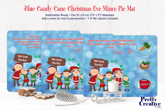 Review: Blue Candy Cane Christmas Mince Pie Mat Design
