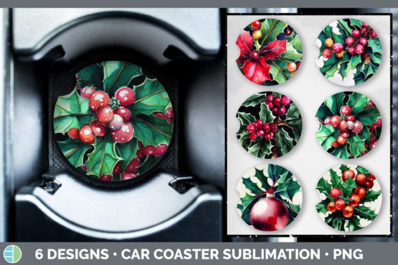 Review: Christmas Holly Car Coaster Sublimatio Illustrations