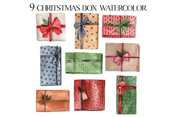 Review: Watercolor Set of Christmas Gifts. Chris Illustrations