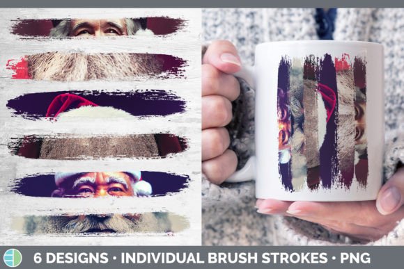 Santa Christmas Brush Strokes: Festive Illustrations