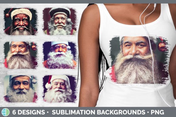 Santa Christmas Distressed Sublimation B Review
