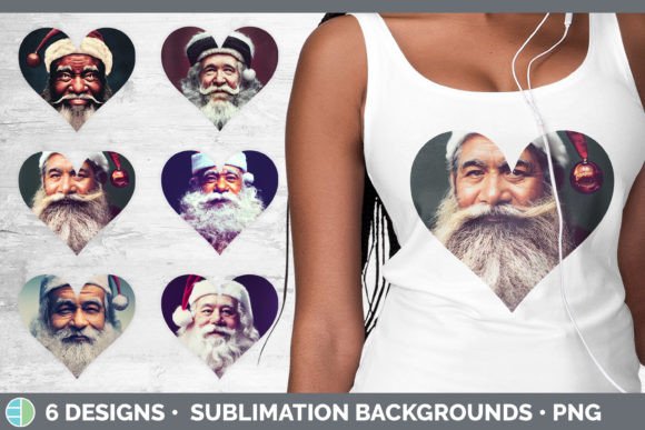 Santa Christmas Hearts: Festive Illustrations