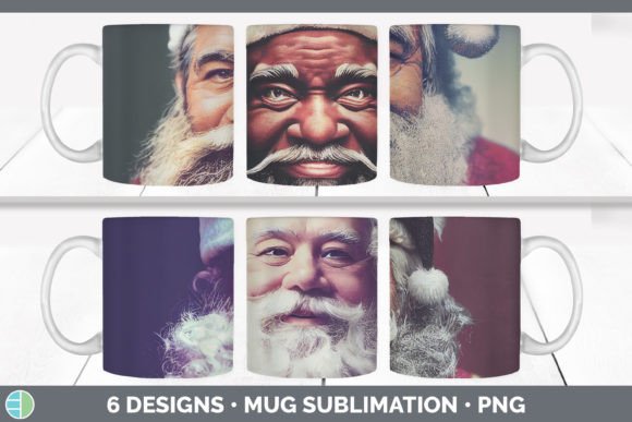 Santa Mug Sublimation: Festive Illustrations